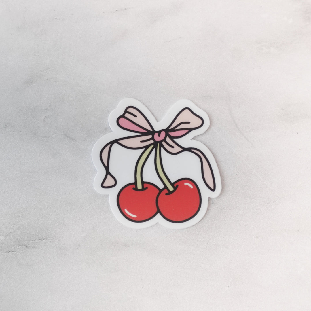 Cherry with bow Die-cut