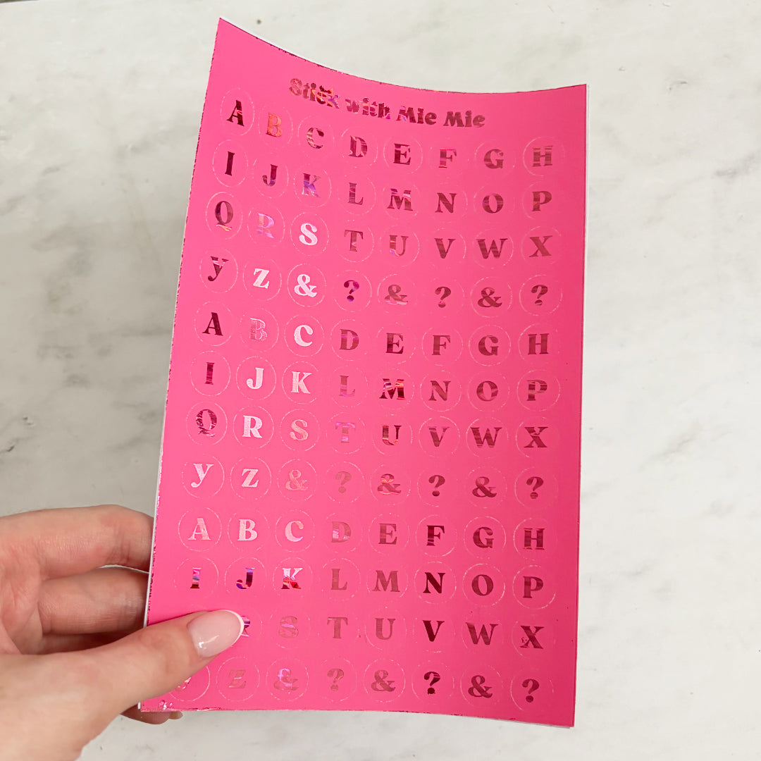 Letter stickers