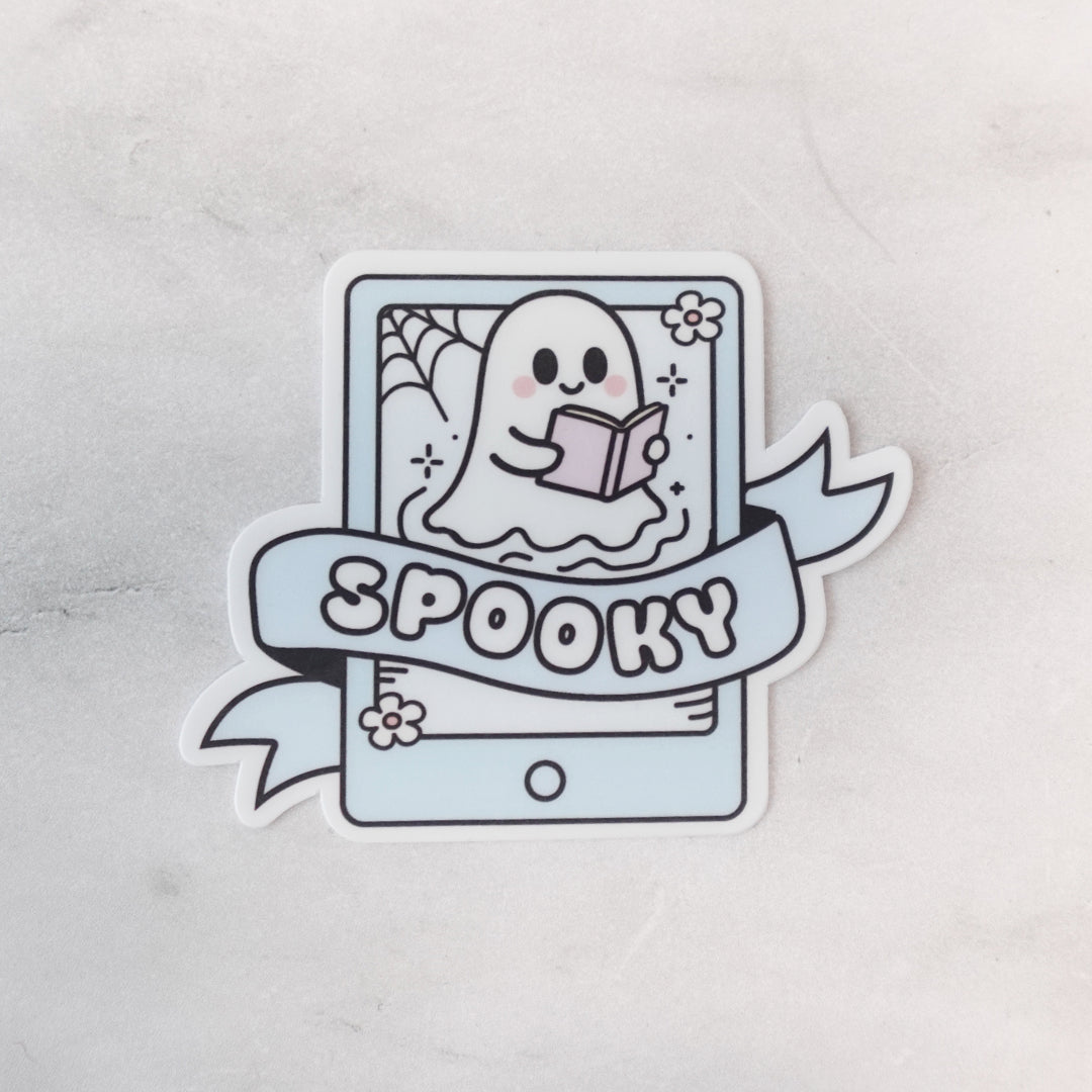 Spooky Ebook reader Die-cut