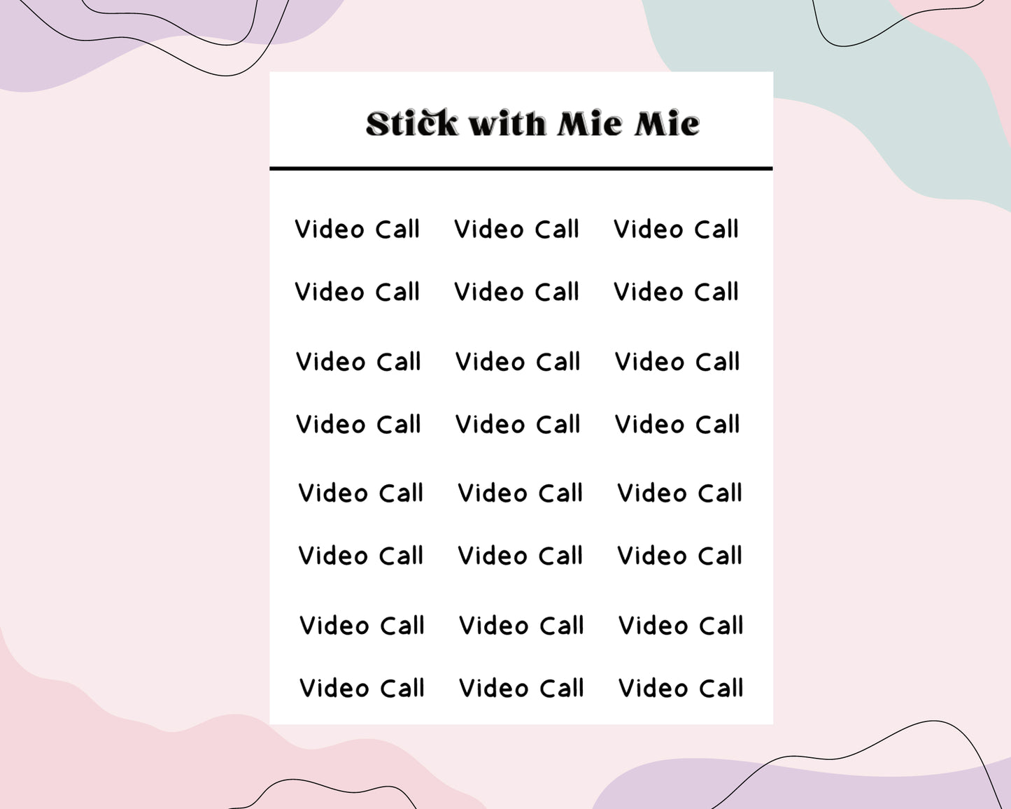 Video call script