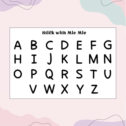 Large Letter Foil Stickers