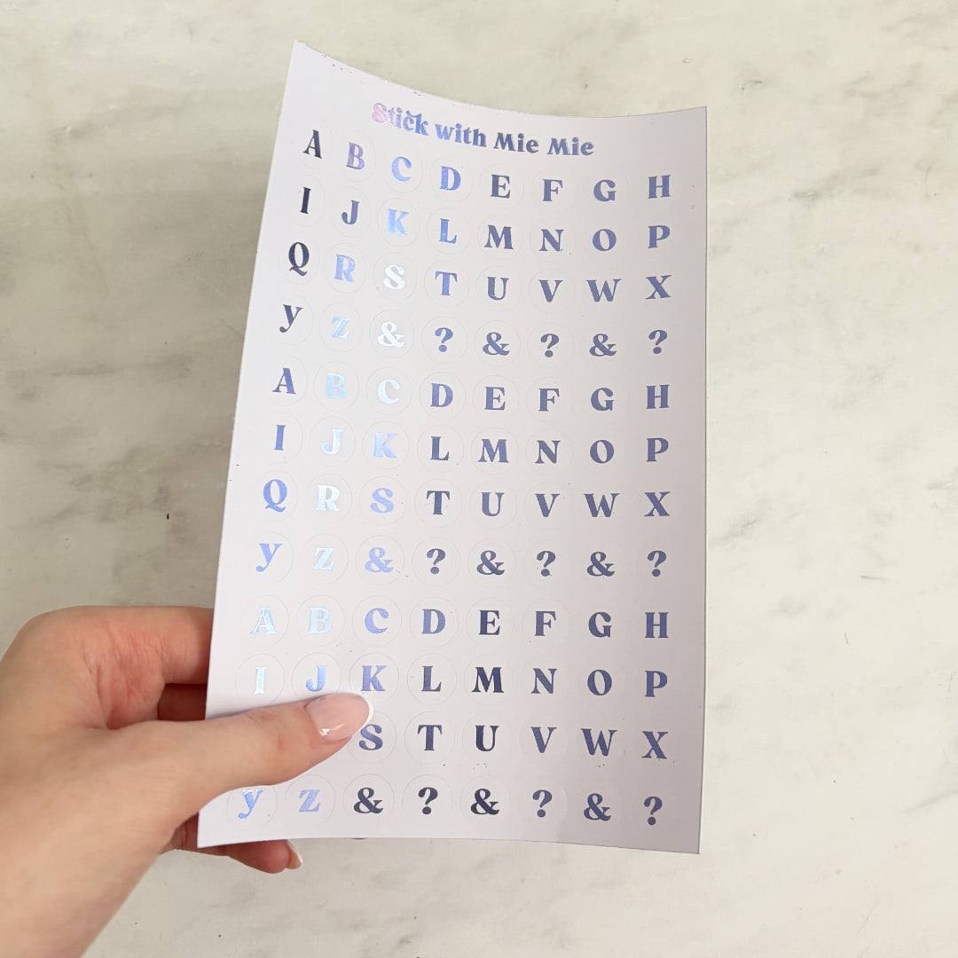 Letter stickers