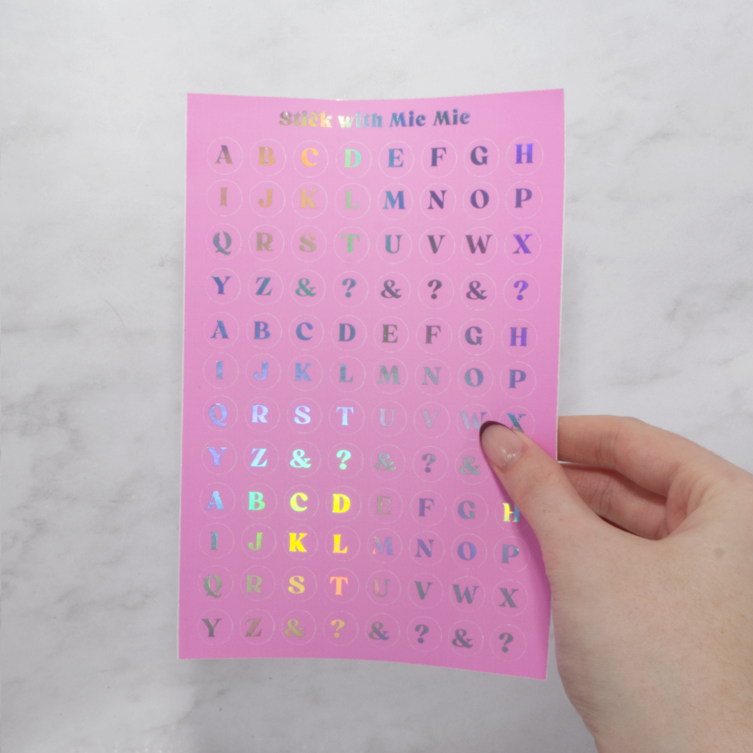 Colourful Letter stickers