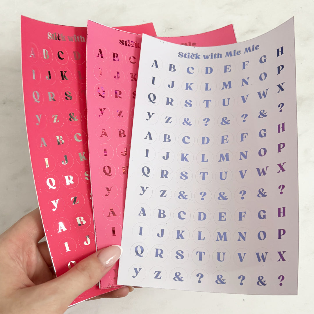Letter stickers