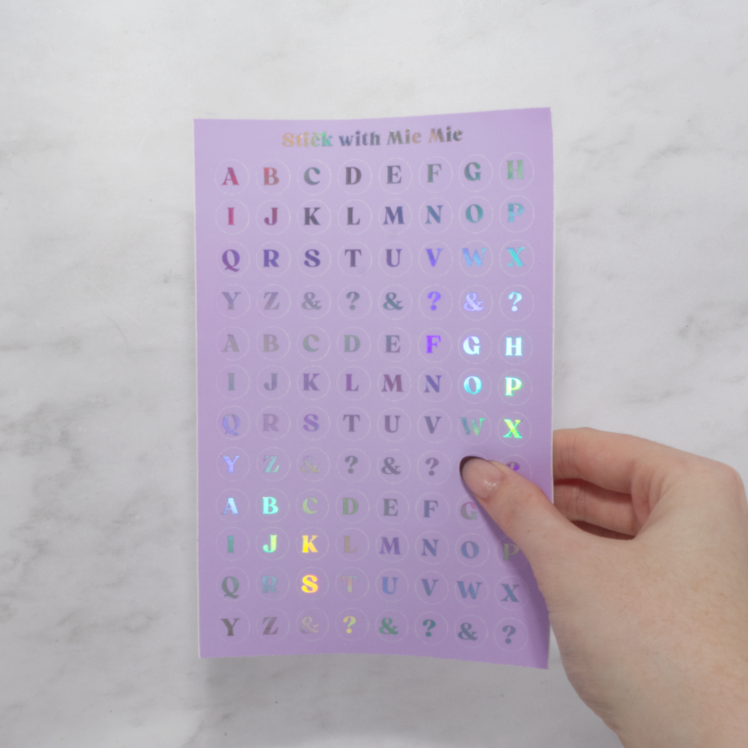 Colourful Letter stickers