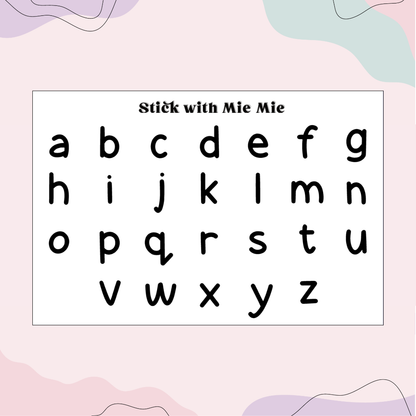 Large Letter Foil Stickers