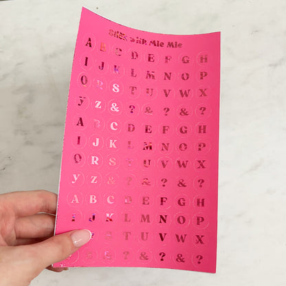 Letter stickers