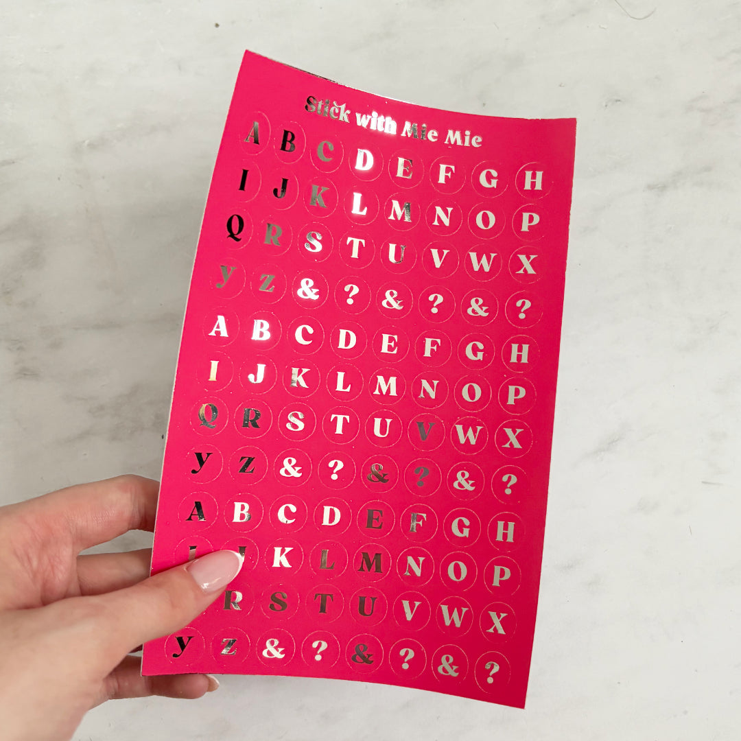 Letter stickers