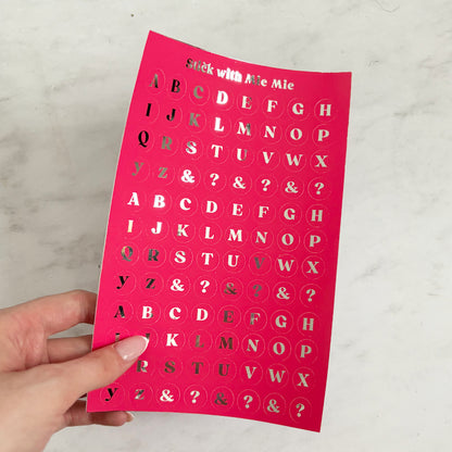 Letter stickers