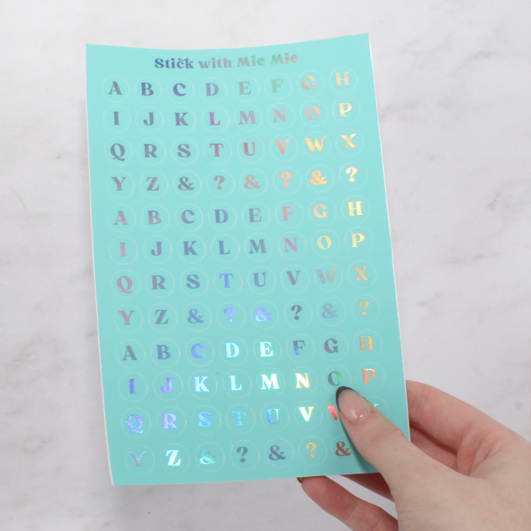 Colourful Letter stickers